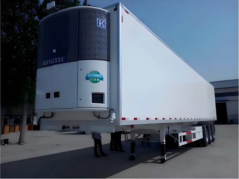 KINGTEC reefer trailer equipped with certified temperature control unit SV1080DE for pharmaceutical and food cold chain transport