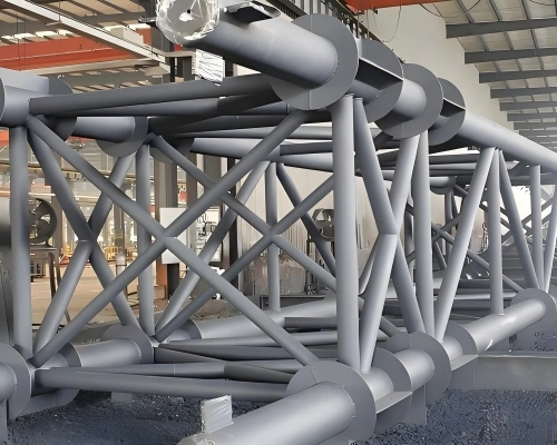 Crane lifting industrial equipment using a spreader beam into a WAN HAI open top container during top-loading operation