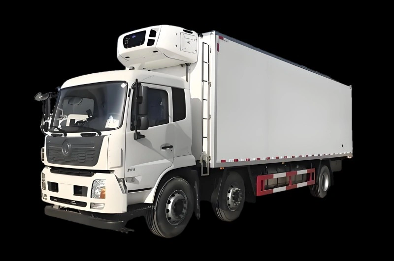 Refrigerated delivery truck designed for safe temperature-controlled transportation of sensitive goods